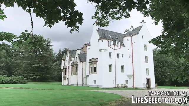 Kinky schoolgirls wearing Scottish skirt and fucking for bet