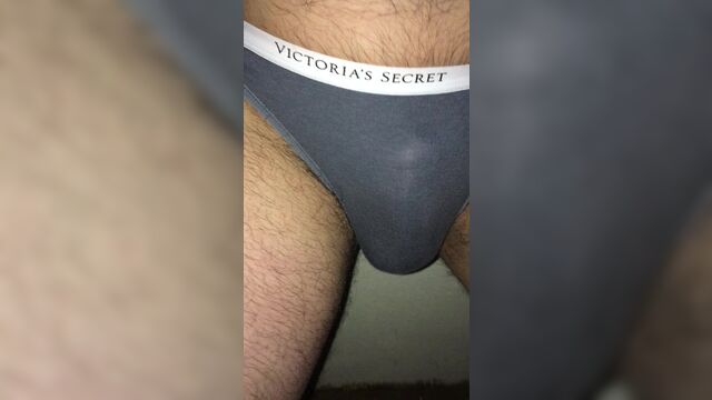 Wetting Victoria's Secret panties on the beach