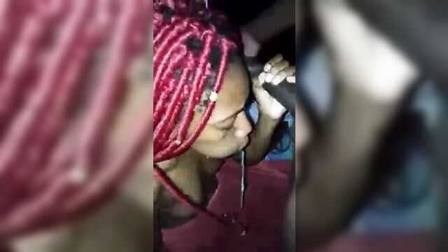 Her first time tasting cum