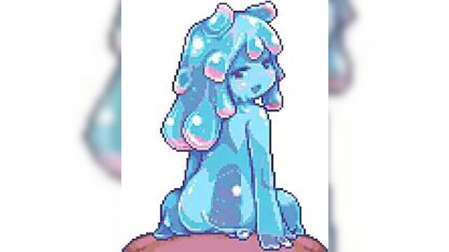 Blue slime girl