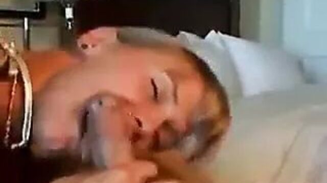 Hot young wife giving me a blowjob