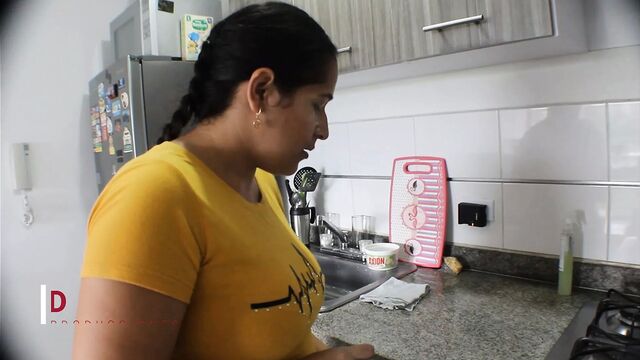 Horny stepmother gives viagra to her stepson – Spanish porn