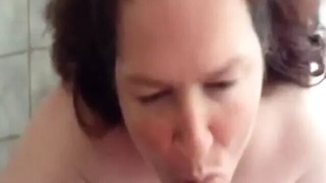 #homemademature - Epic blowjob and cum on mature wife