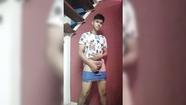 Teen boy masturbates