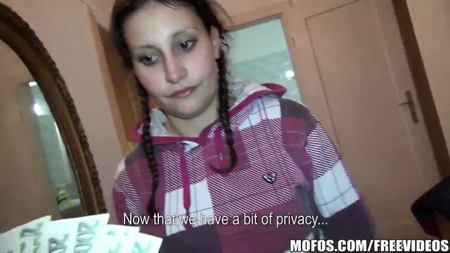 Pretty Czech student trades sex for cash