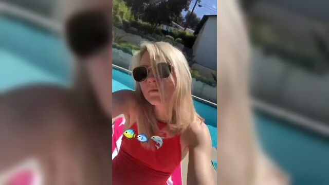 Emily Kinney dancing selfie.