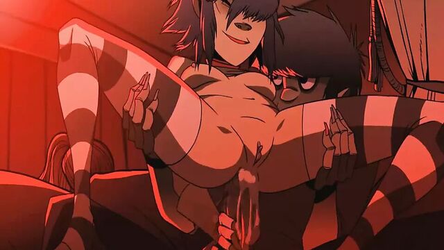 Noodle gets bum-buggered (Gorillaz)
