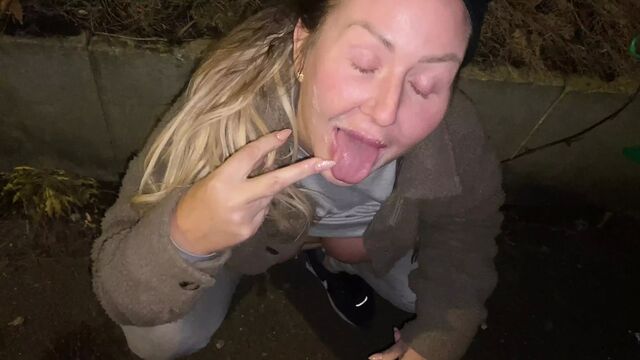 Offered a drink for a cumshot