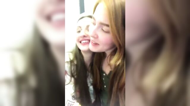 Lesbian pornstars behind the scene