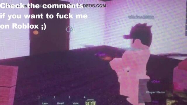 Horny slender fucks a innocent girl in Roblox condo