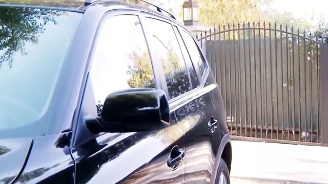 Hot blonde in tight dress catches him sniffing her panties