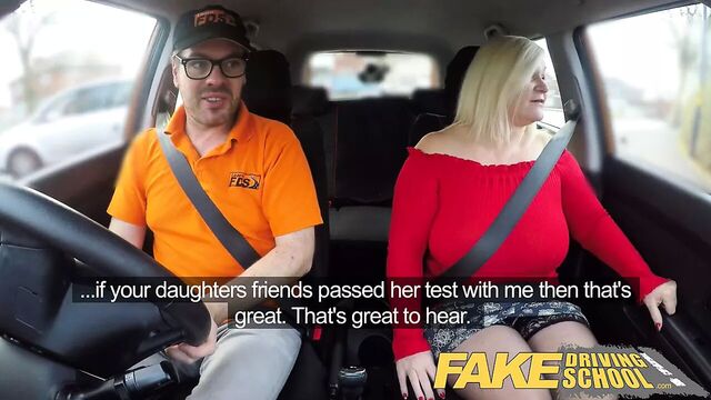 Fake Driving School Busty mature MILF fucks instructor
