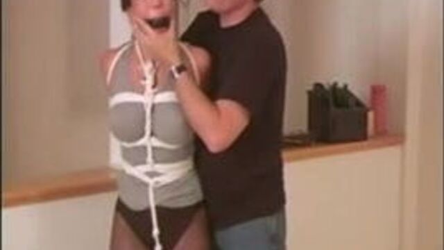 Asian Bondage Queen Akira Lane Tied Up and Ballgagged