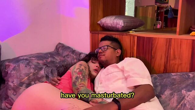 Busty latina fucks her stepbrother next to her sister in law. English subtitles