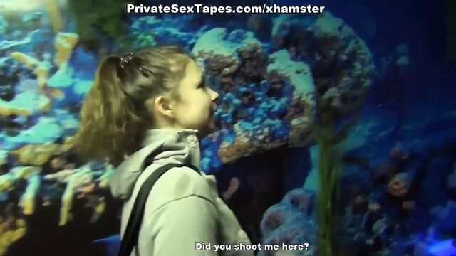 Sexy cutie hot couple porn scenes in the aqua park