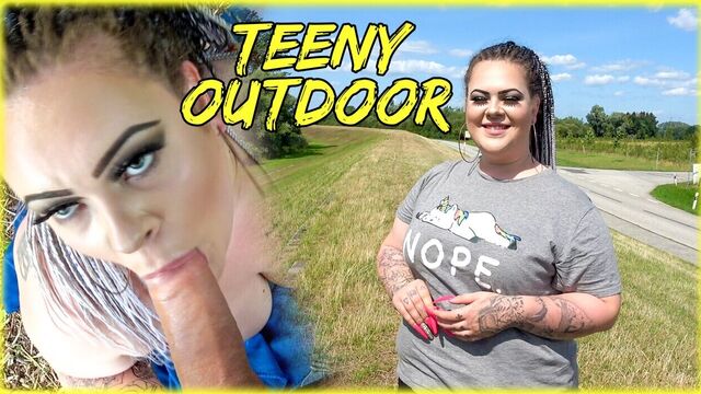 CHUBBY GIRL FROM HAMBURG GERMANY GETS FUCKED OUTDOOR CUMSHOT IN MOUTH