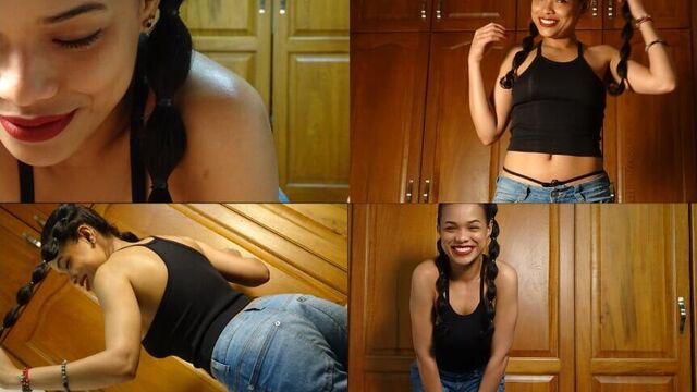 We went from a sensual dance to a horny and hard sex! Hair pulling, face down ass up and missionary creampie!