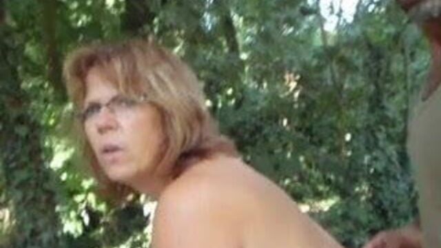 Helene nude in the garden