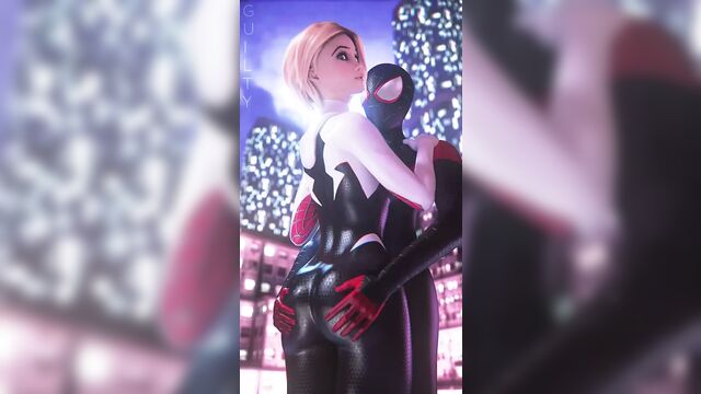 Spider Gwen Got Spanked By Spiderman