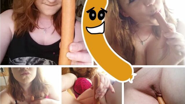LITTLE LUCI FUCKS A HOTDOG! German Wiener Teen Girl 18yo BBW