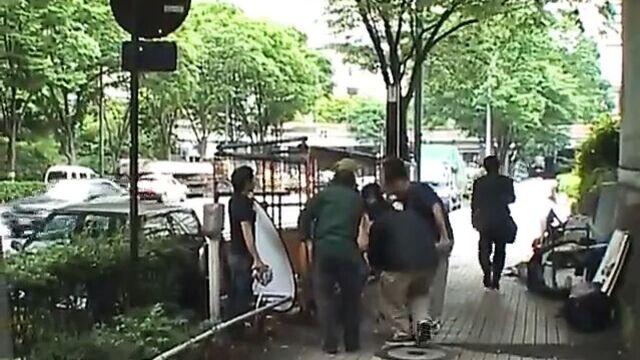 Subtitled Japanese AV star stripped naked in public