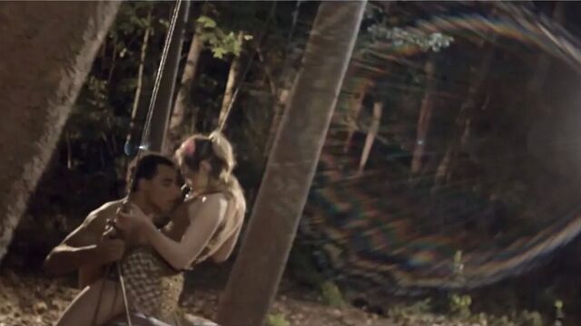 Celebrity Louisa Krause swallows and fucks in public