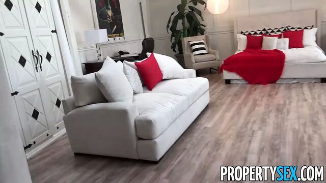 PropertySex - Busty tenant addicted to sex fucks landlord