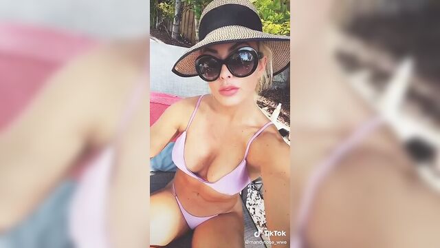 WWW - Mandy Rose in pink bikini
